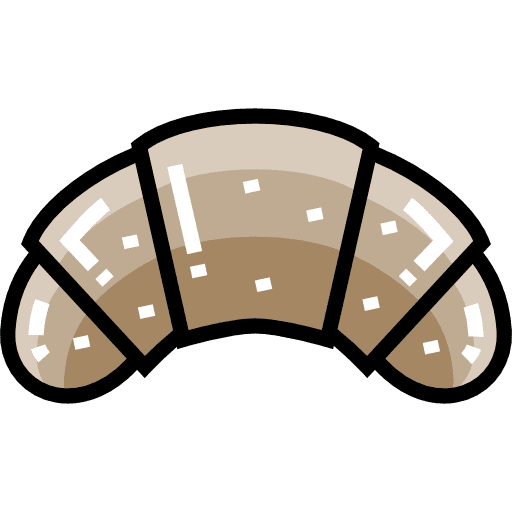 Croissant baked breads bakery icon