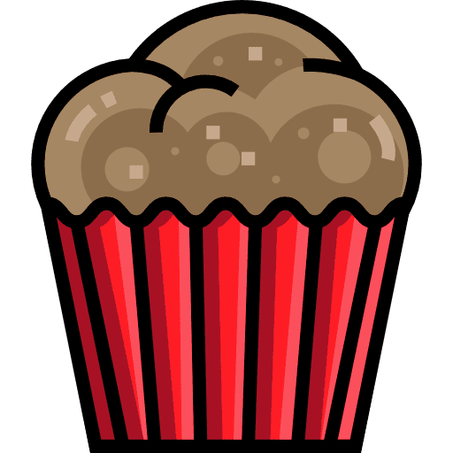 Muffin food and restaurant bakery muffin icon