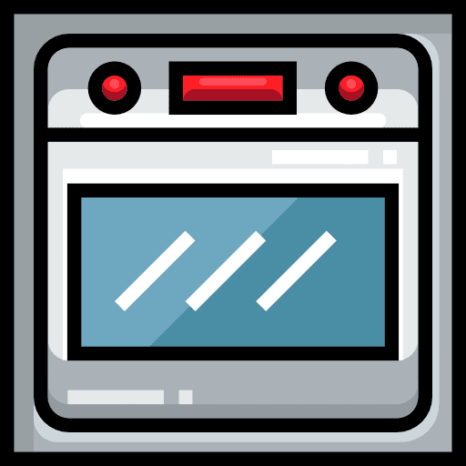 Oven furniture and household tools and utensils kitchen icon