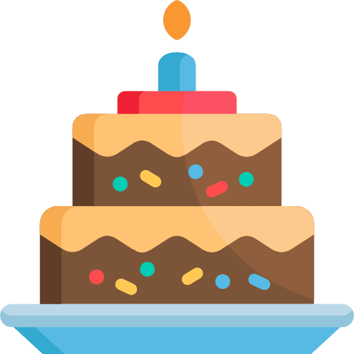 Cake candles birthday cake bakery icon