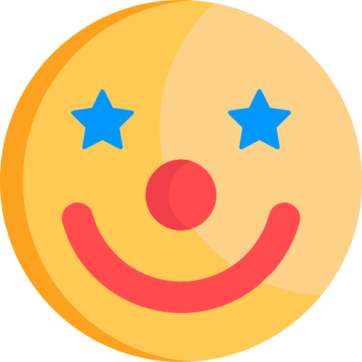 Clown head laughter funny icon