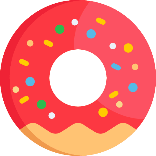 Donut food and restaurant doughnut food icon