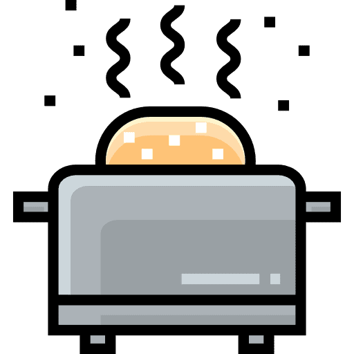 Toaster furniture and household breads bakery icon