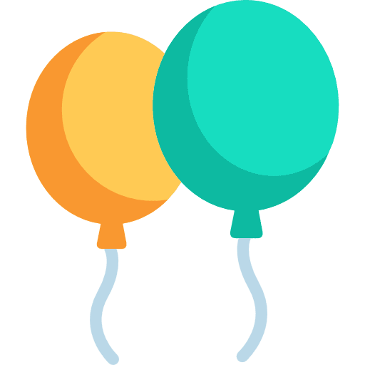 Balloons decoration birthday party icon