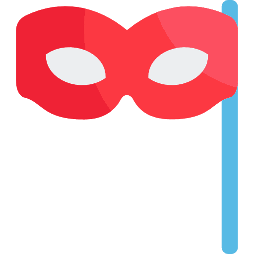 Eye mask celebration birthday and party eye mask icon