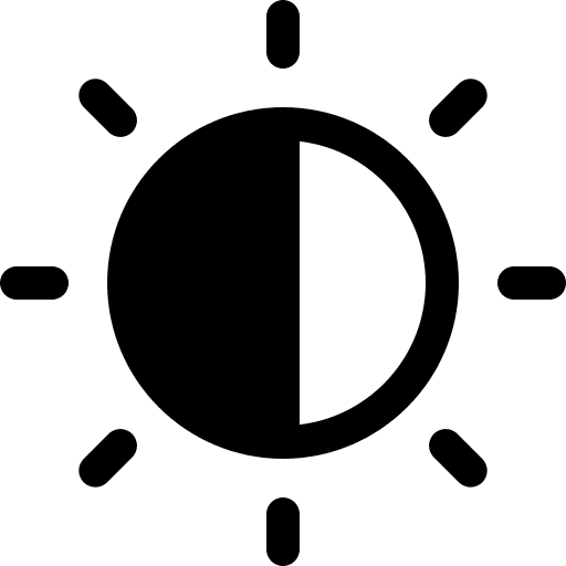 Brightness bright television sun icon