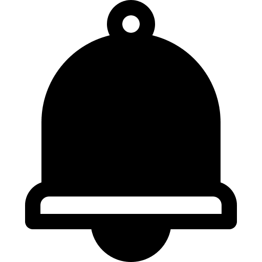 Bell musical instrument music and multimedia alarm icon