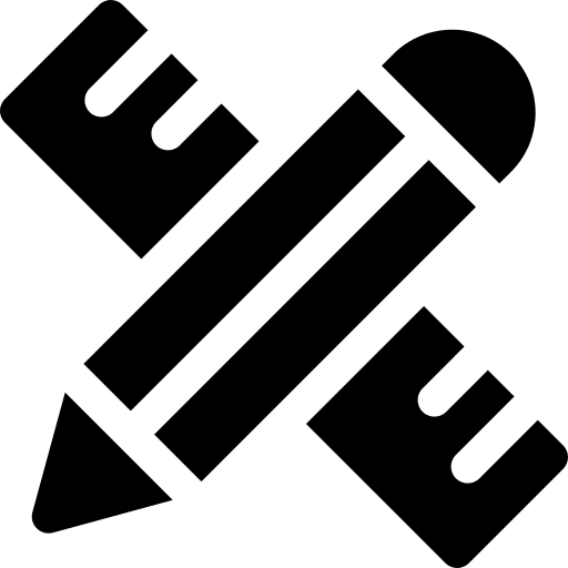 Office utensils ruler ui pen icon