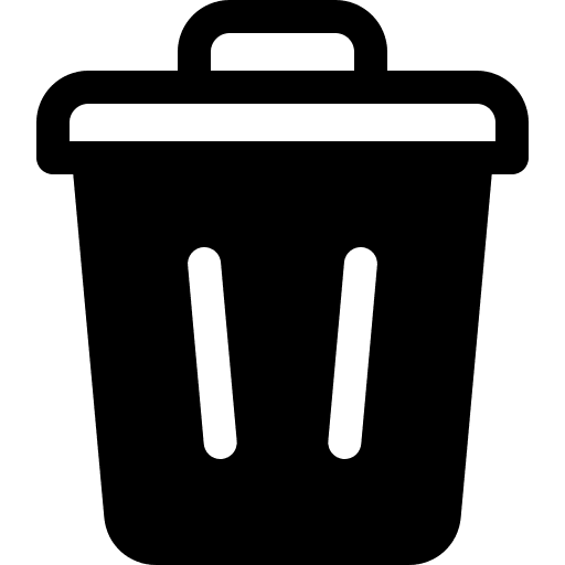 Garbage can tools and utensils trash icon