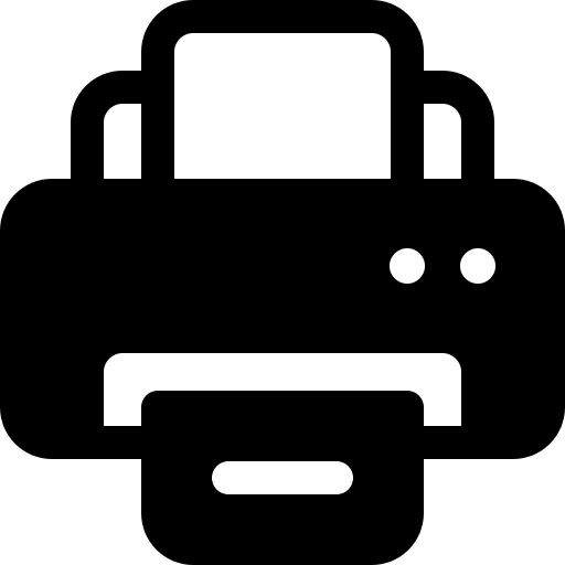 Printer printing tools and utensils technology icon