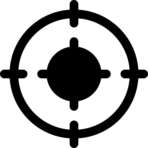 Target weapons sniper shooting icon