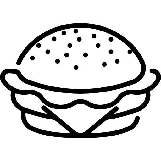 Hamburger fast food burger food icon