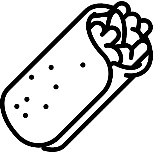 Kebab roll fast food food and restaurant icon