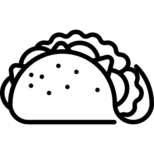 Taco taco lunch food icon