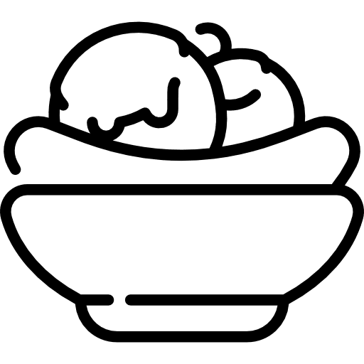 Banana split ice cream split food and restaurant icon