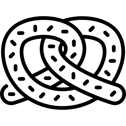 Pretzel food and restaurant pastry sweet icon