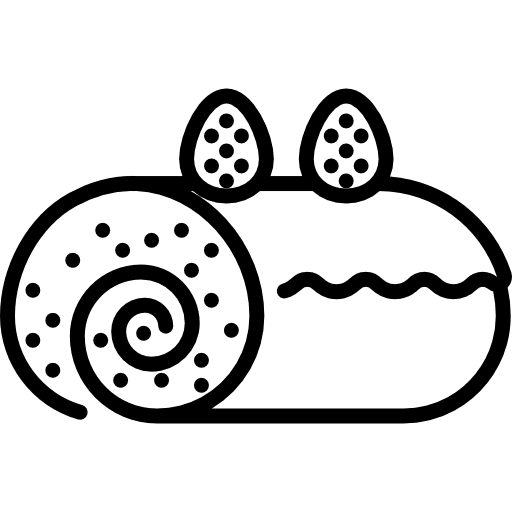 Roll cake food and restaurant dessert food icon