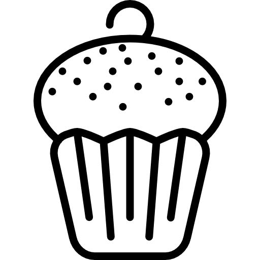 Cupcake sweet food dessert icon