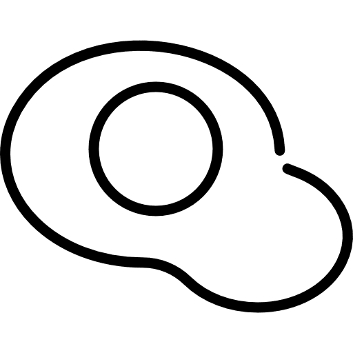 Fried egg food and restaurant organic protein icon