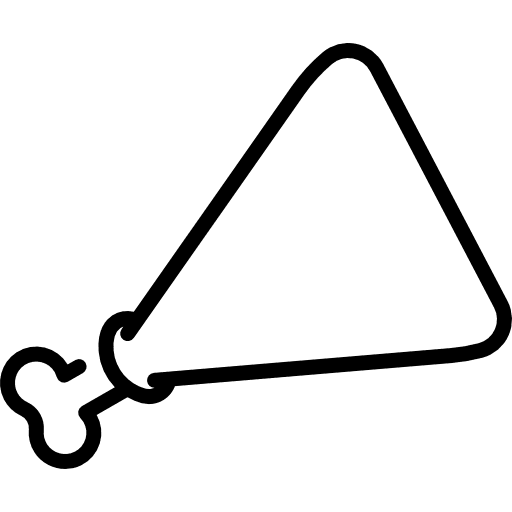 Ham food and restaurant ham pork leg icon