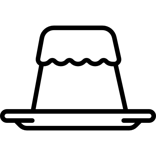 Pudding gelatine food and restaurant molded icon