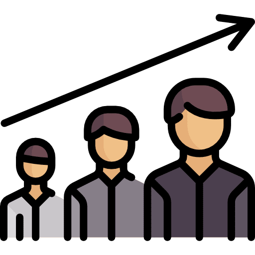 Career promotion career stairs icon