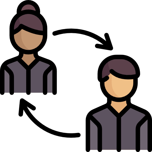 Employees people employees exchange icon