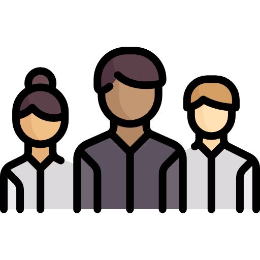 Group people working accompaniment icon