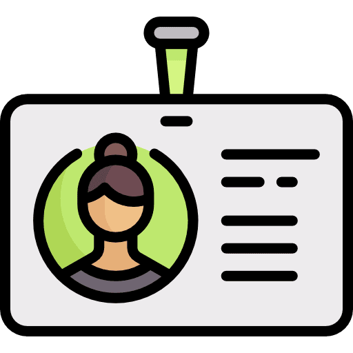 Id card identity seo and web id card icon