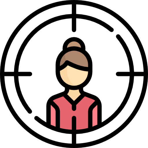 Target segmentation people business icon