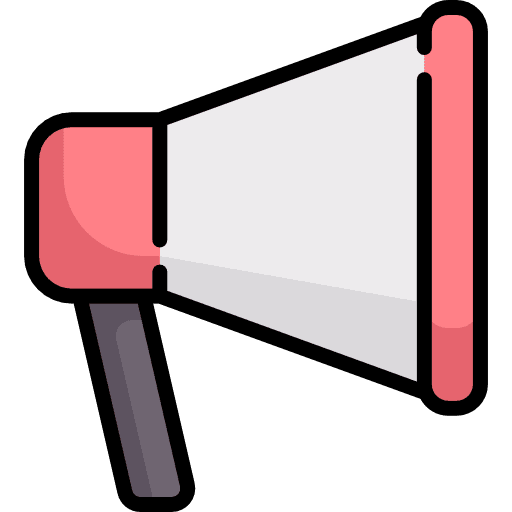 Bullhorn shout advertising megaphone icon
