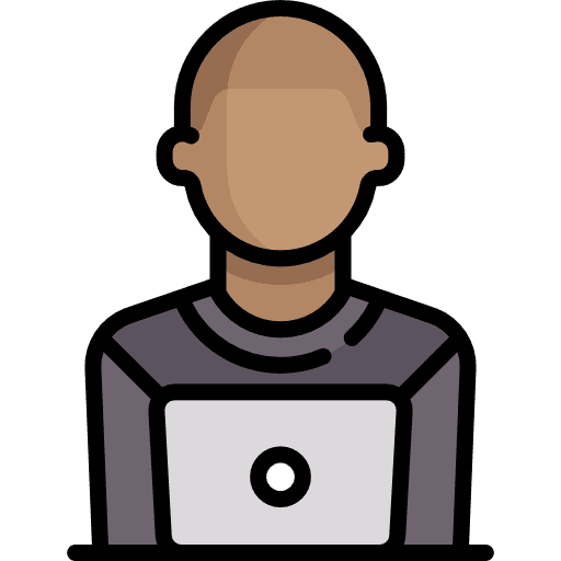 Employee worker people laptop icon