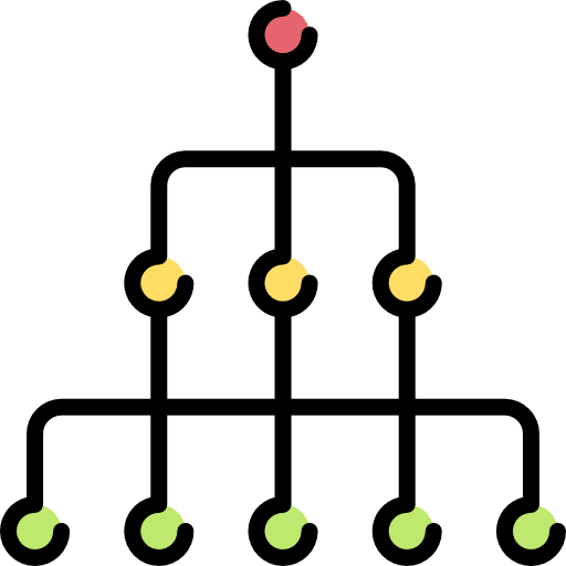 Hierarchical structure classification business hierarchical structure icon