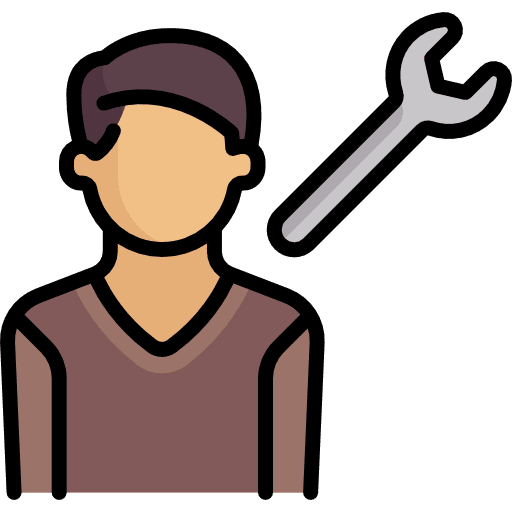 Man handyman wrench avatar icon