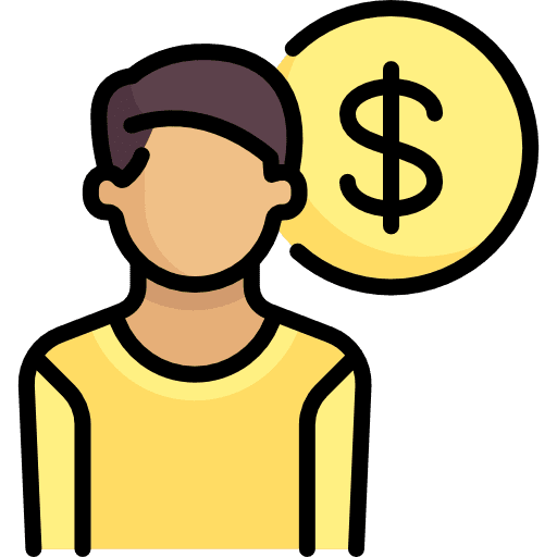 Man money employee dollar icon