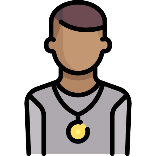 Man seo and web award black man icon