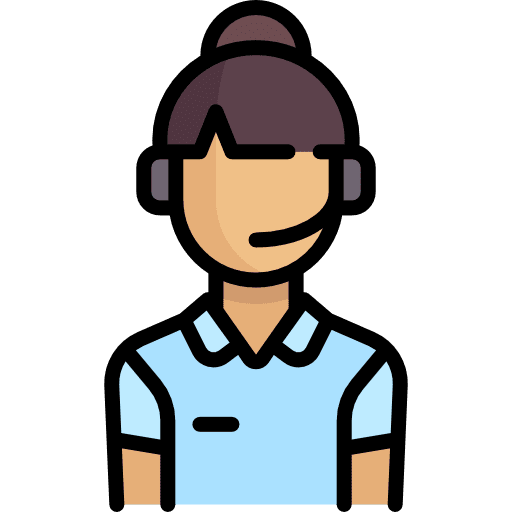 Telemarketer avatar support seo and web icon