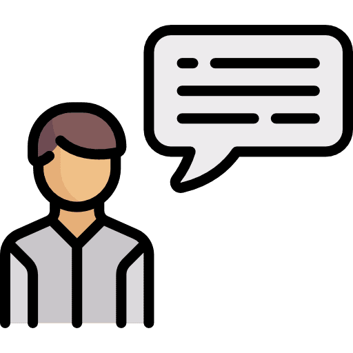 Dialog man dialog people icon