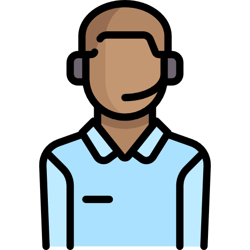 Telemarketer microphone telemarketer technology icon