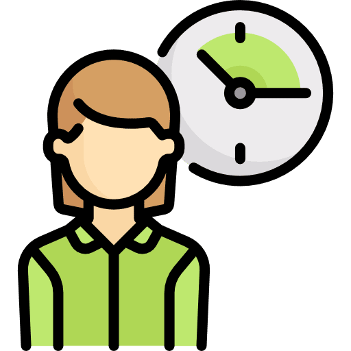 Woman young time people icon