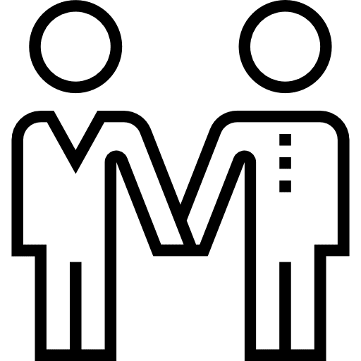 Couple salute greeting welcome icon