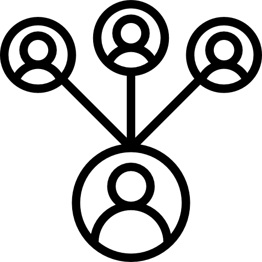 Group networking team working icon