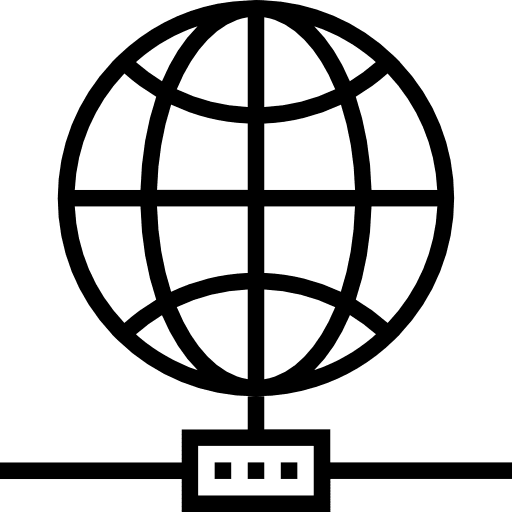 Internet earth globe multimedia wireless internet icon