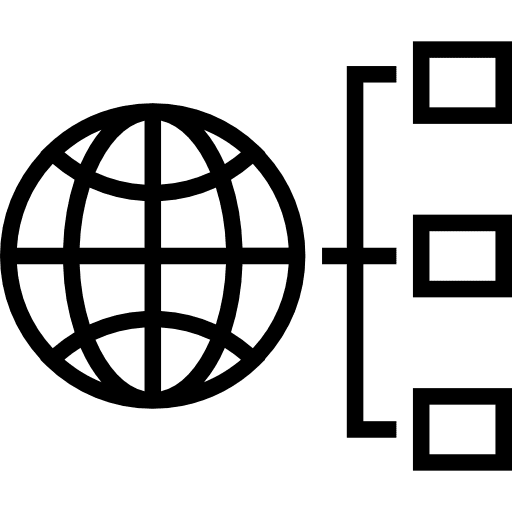 Internet earth grid globe grid multimedia icon