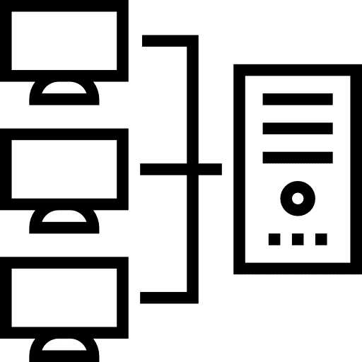 Network technology computer monitor office icon