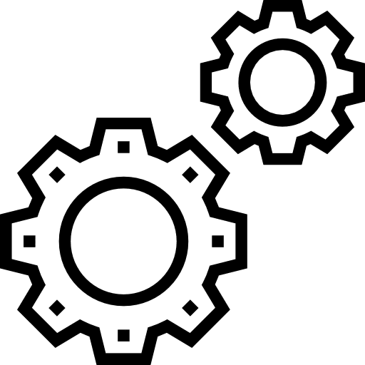 Settings gear configuration tools and utensils icon