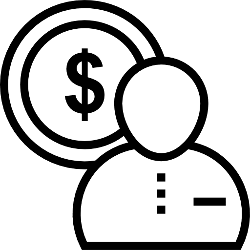 User profession business and finance dollar icon