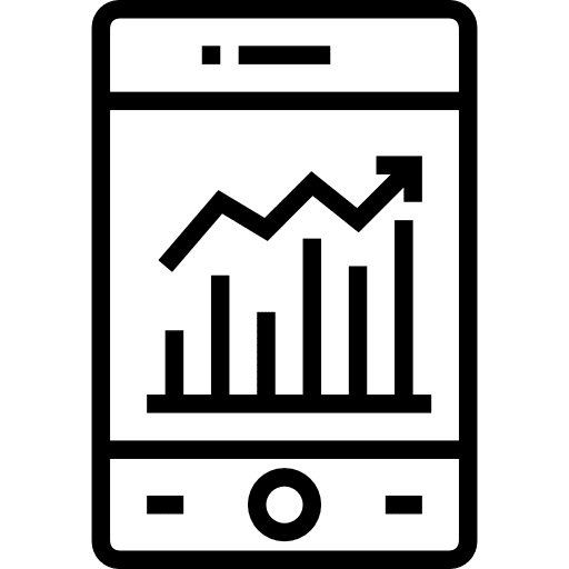 Analytics technology seo and web smartphone icon