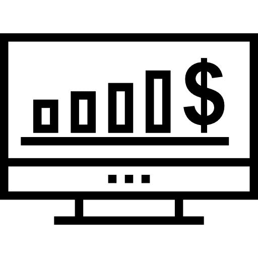 Profits screen profits multimedia icon