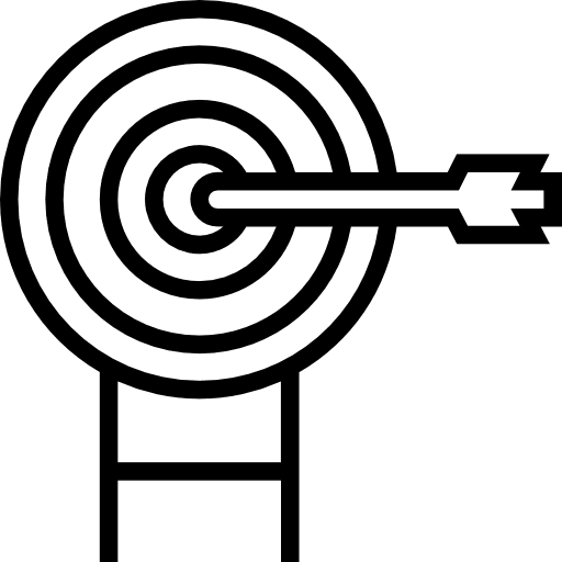 Target seo and web dart board weapons icon